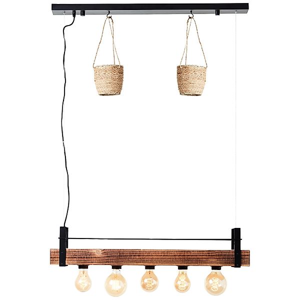 Brilliant Pendelleuchte »Bankwood«, 5 flammig, Leuchtmittel E27   ohne Leuc günstig online kaufen