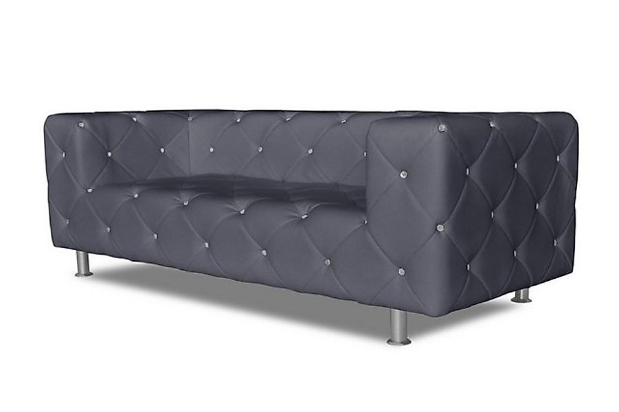 Xlmoebel Sofa Neues graues Chesterfield Design-Sofa für 3 Personen im Wohnz günstig online kaufen