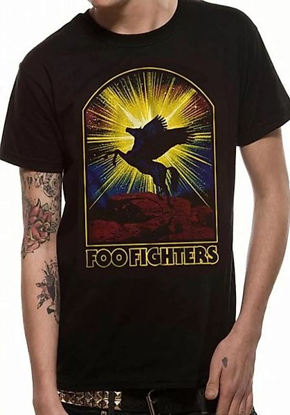 coole-fun-t-shirts Print-Shirt Foo Fighters Flying Horse T-Shirt Schwarz S günstig online kaufen