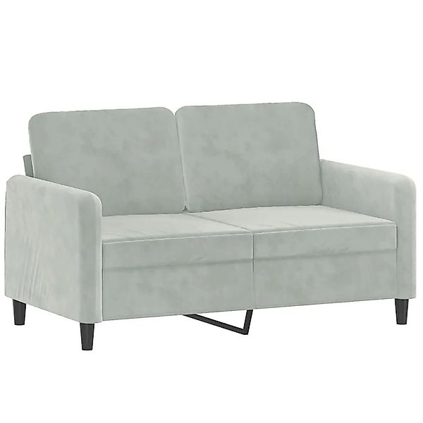 vidaXL 2-Sitzer-Sofa Hellgrau 120 cm Samt 359432 günstig online kaufen