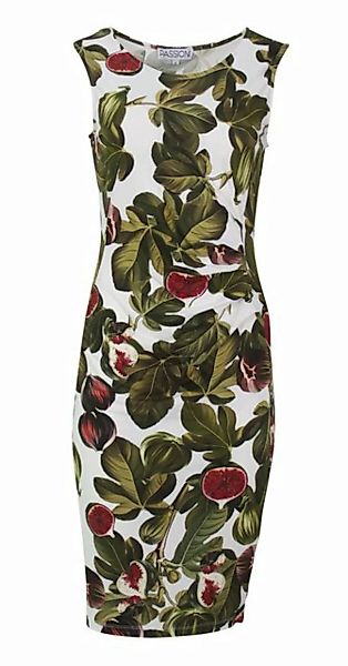 Passioni Druckkleid Kleid mit sommerlichen Blätterdruck bequemes Printkleid günstig online kaufen