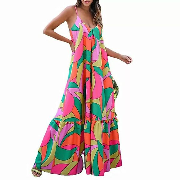 AFAZ New Trading UG Sommerkleid Langes Neckholder-Print-Kleid für Damen mit günstig online kaufen
