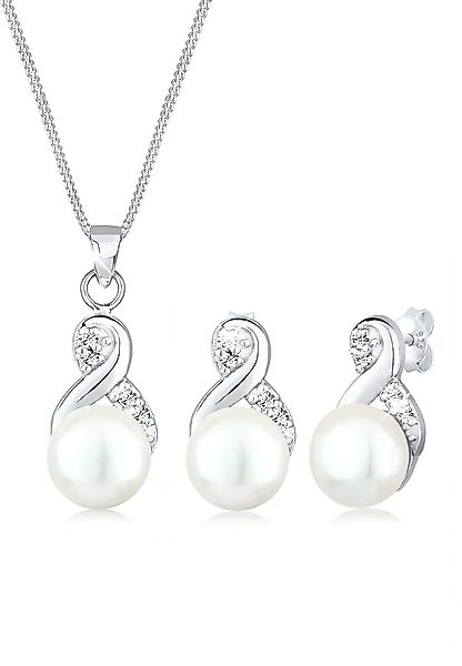 Elli Schmuckset Infinity Perlen Kristalle 925 günstig online kaufen