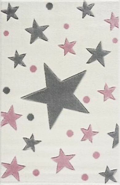 Kids Love Rugs Kinderteppich Sterne creme/hellgrau Gr. 90 x 150 günstig online kaufen
