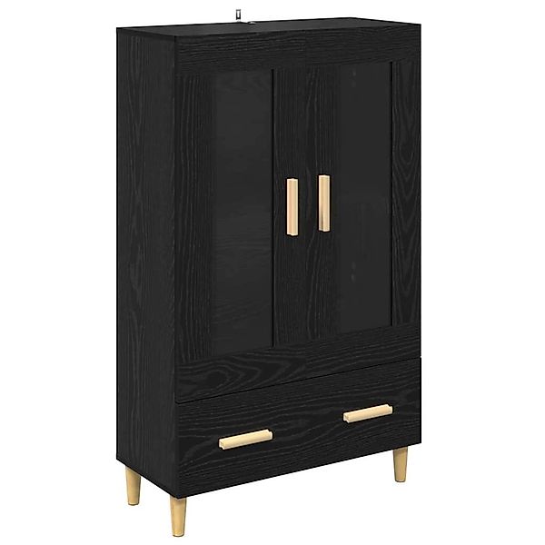vidaXL Highboard Schwarz Eichen-Optik 70 x 31 x 115 cm Holzwerkstoff 880853 günstig online kaufen
