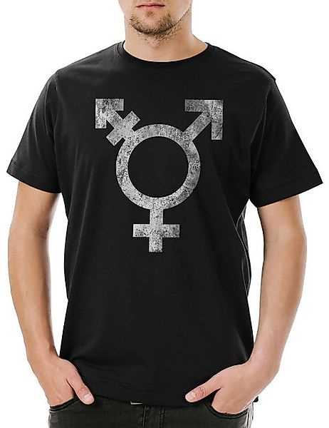 Urban Backwoods Print-Shirt Transgender Symbol Herren T-Shirt Trans Gender günstig online kaufen