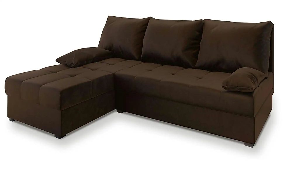 MASSENO Ecksofa mit Schlaffunktion Rita ¦ braun ¦ Maße (cm): B: 200 H: 85 P günstig online kaufen