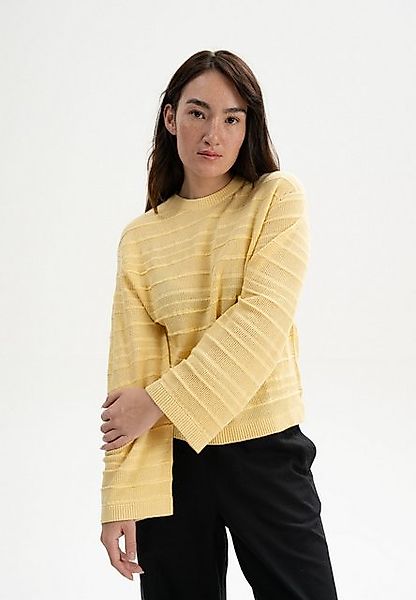 MELA Strickpullover Strukturierter Strickpullover JALIDI Weite Ärmel günstig online kaufen