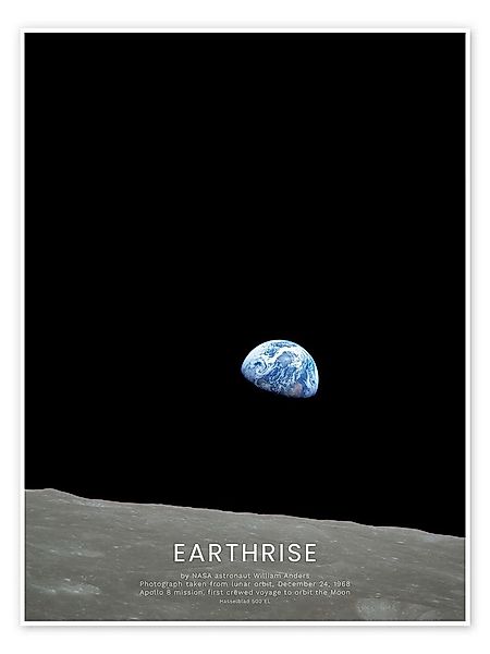Posterlounge Wandbild Earthrise - Apollo 8, NASA, erhältlich als Poster, Le günstig online kaufen