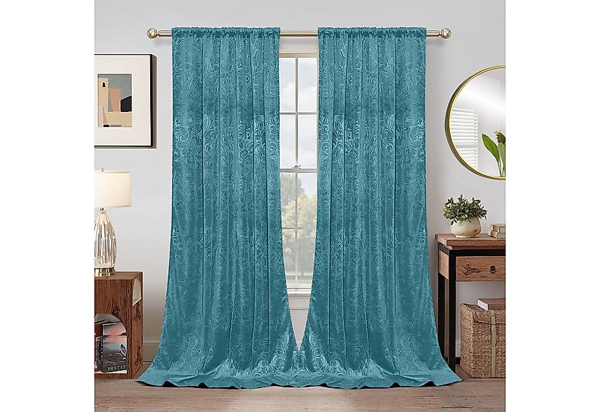 BTTO V&G Vorhang Gardinen Blickdicht Vorhang Samt Velvet Kräuselband (2 St) günstig online kaufen