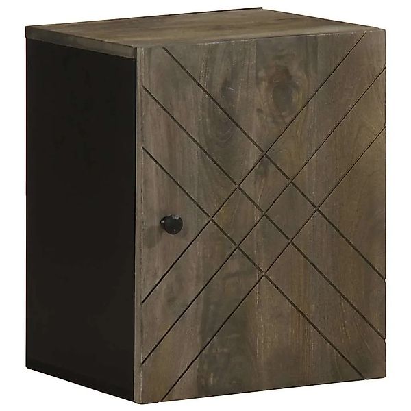 vidaXL Bad-Wandschrank Schwarz 38x33x48 cm Massivholz Mango 4017704 günstig online kaufen
