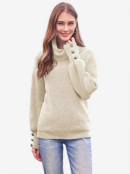 Imily Bela Sweater Damen Oversize Strickpullover mit Rollkragen (Packung, 1 günstig online kaufen