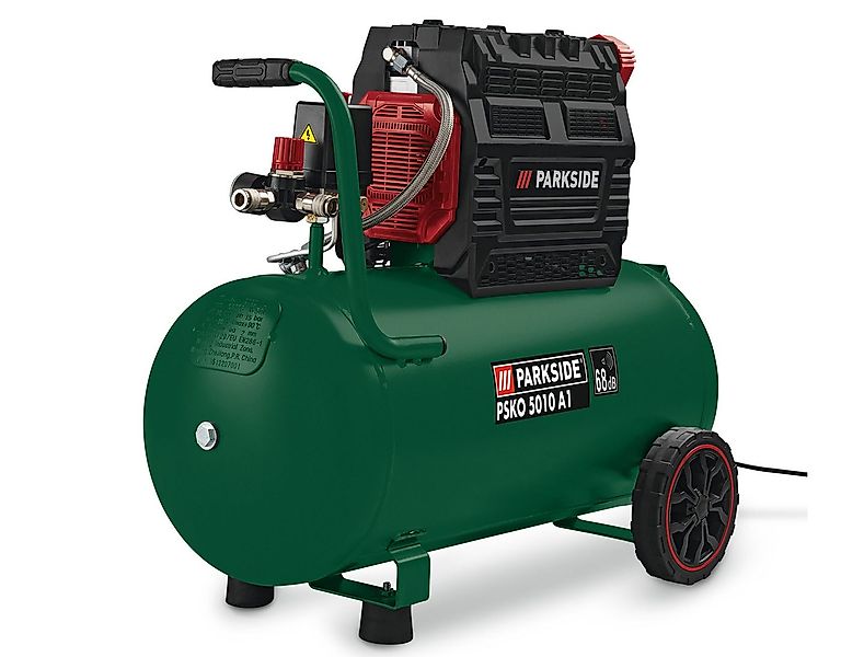 Parkside Kompressor Druckluft Kessel 50 L Silent PSKO 5010 A1, max. 10 bar günstig online kaufen