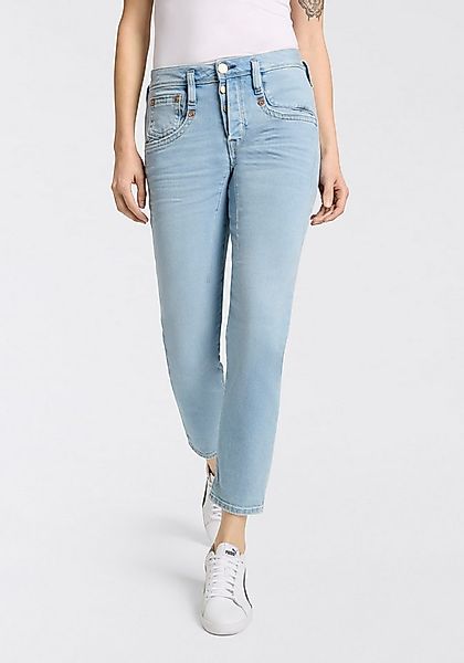 Herrlicher 7/8-Jeans Shyra Cropped Denim Comfort mit halb verdeckter Knopfl günstig online kaufen