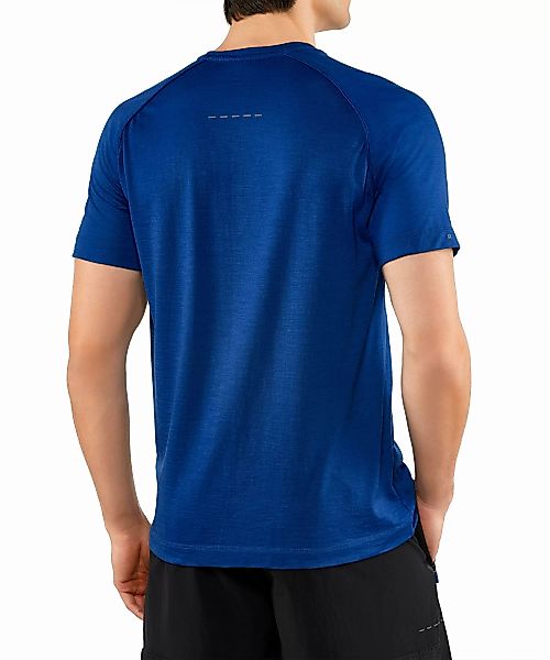 FALKE Natural Herren T-Shirt Rundhals, S, Blau, Uni, Schurwolle, 38930-6712 günstig online kaufen