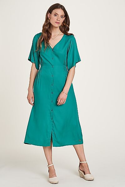 Ecovero Viskose Kleid In Blau Oder Grün (S22e01) günstig online kaufen