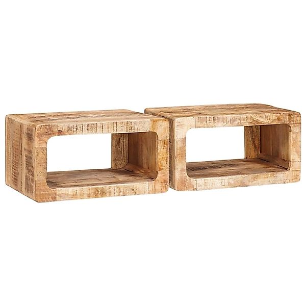vidaXL Nachttische 45 x 30 x 24 cm Massivholz Mango 4104579 günstig online kaufen
