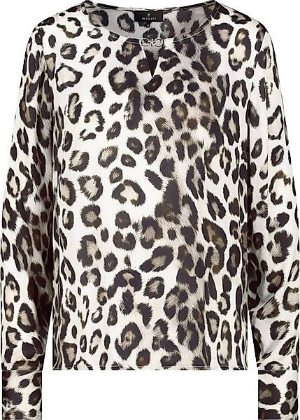 Monari Klassische Bluse 809583 Satin-Leomuster mit Schmuckdetail günstig online kaufen