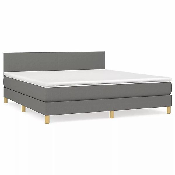 vidaXL Boxspringbett mit Matratze Dunkelgrau 180x200 cm Stoff1388886 günstig online kaufen