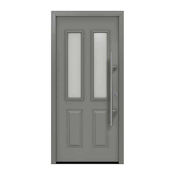 EcoStar Haustür Isopro Secur IPS 410S Graualuminium 110 cm x 210 cm DIN R günstig online kaufen