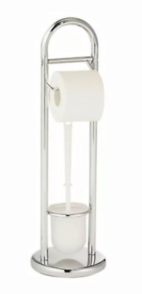 WENKO Stand WC-Garnitur Siena Chrom silber günstig online kaufen
