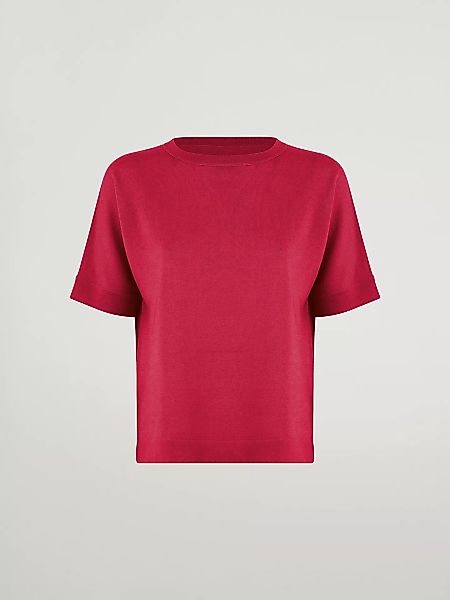 Wolford - Merino Blend Top Short Sleeves, Frau, lipstick red, Größe: M günstig online kaufen