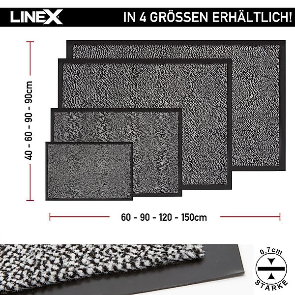 Linex Fußmatte rutschfest Schutzfangmatte, waschbar Eingangsmatte, günstig online kaufen