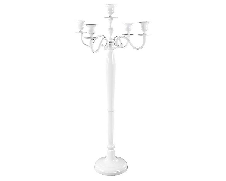 Gräfenstayn Kerzenständer 5-armig Silber – Kerzenleuchter Aluminium, 80 cm, günstig online kaufen