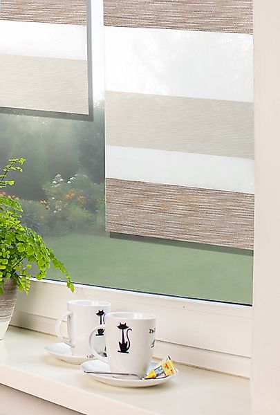 EXPERIENCE Scheibengardine 3er Set Miniflächen Scheibengardine Küchengardin günstig online kaufen