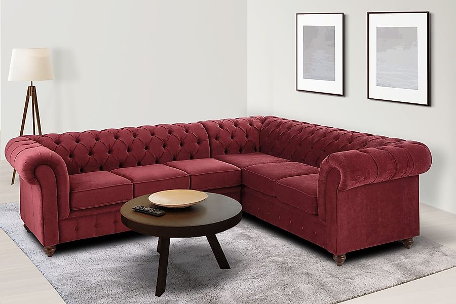 Home affaire Chesterfield-Sofa Chesterfield Ecksofa, auch günstig online kaufen