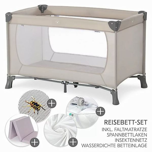 Hauck Baby-Reisebett Dream`n Play - XXL-Set - Beige, Baby Kinder Reisebett günstig online kaufen