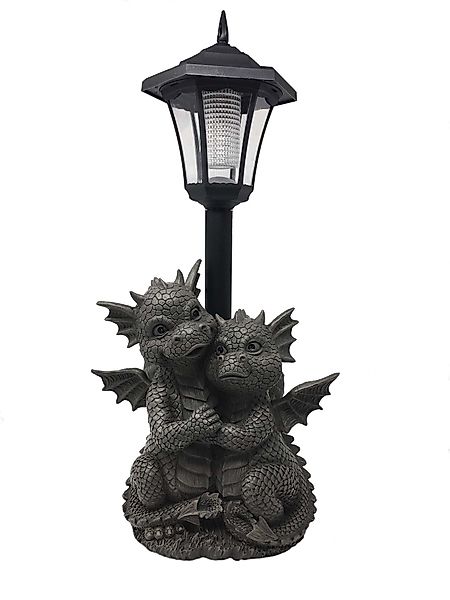 MystiCalls Dekofigur Gartendrache Drachenpaar mit Solarlaterne günstig online kaufen