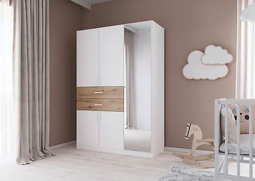 rauch Drehtürenschrank "Maika" mit Spiegel, 2 Schubladen, in verschiedenen günstig online kaufen