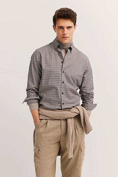 bugatti Langarmhemd "Easy Care", kariert mit Button-Down-Kragen günstig online kaufen