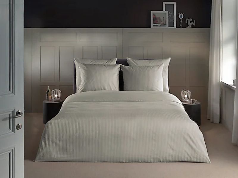 Heckett & Lane Bettwäsche »Banda« 3 tlg. hochwertiges Mako-Satin, Streifen günstig online kaufen