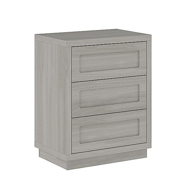 FUFU&GAGA Nachttisch mit 3 Schubladen, Grau, Modern günstig online kaufen