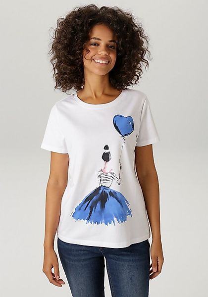 Aniston CASUAL T-Shirt mit ausdrucksvollem Frontprint - NEUE KOLLEKTION günstig online kaufen