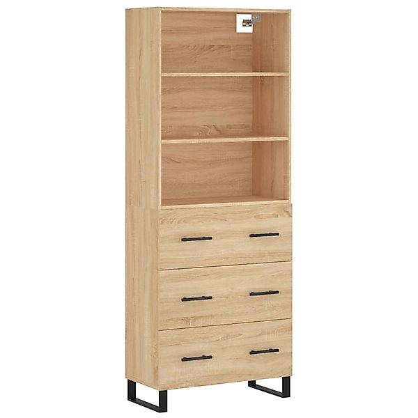 vidaXL Highboard Sonoma-Eiche 69,5x34x180 cm Holzwerkstoff 3189408 günstig online kaufen