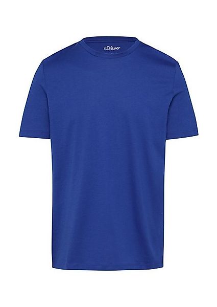 s.Oliver Kurzarmshirt Baumwoll-T-Shirt mit kleinem Logo-Print günstig online kaufen