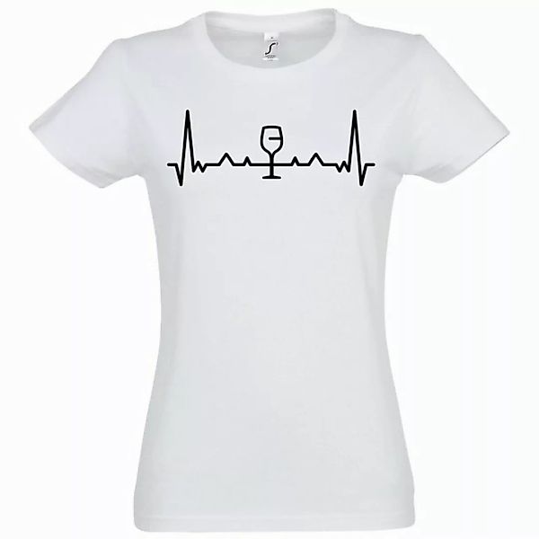 Youth Designz T-Shirt Heartbeat Wein Damen Shirt mit trendigem Frontprint günstig online kaufen