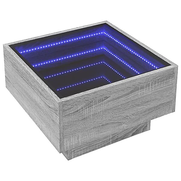 vidaXL LED-Couchtisch Grau Sonoma 50x50x30 cm Holzwerkstoff 847509 günstig online kaufen