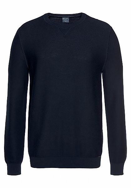 OLYMP Rundhalspullover "OLYMP Strick Casual", mit modischem Strukturmuster günstig online kaufen