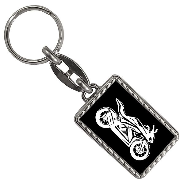 speecheese Schlüsselanhänger Motorrad Schlüsselanhänger mit Bordüre günstig online kaufen