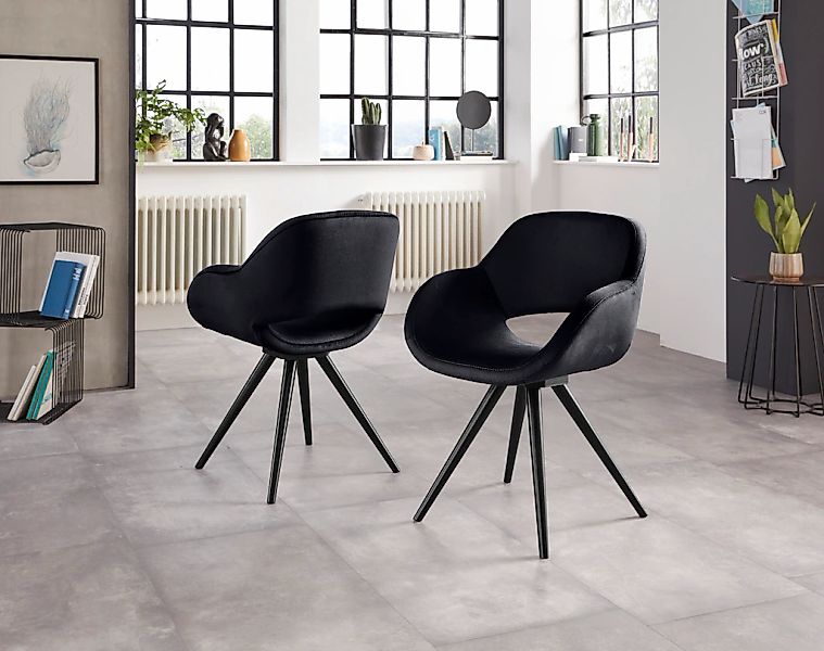 Home affaire Armlehnstuhl "Aurora" (Set) 2 Stk.Gestell aus Massivholz Buche günstig online kaufen