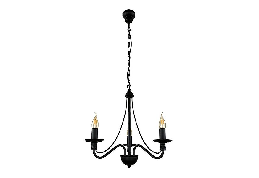 Licht-Erlebnisse Kronleuchter ROZA, ohne Leuchtmittel, Schwarzer Pendelleuc günstig online kaufen