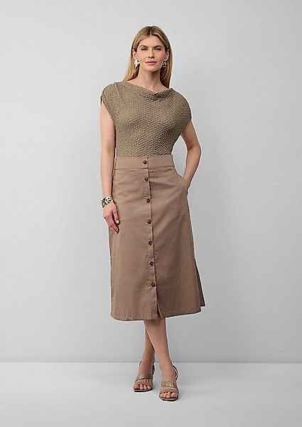 s.Oliver BLACK LABEL Maxirock Ausgestellter Midirock aus Popeline mit dekor günstig online kaufen