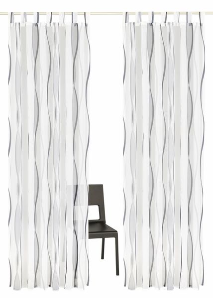 my home Gardine "DIMONA" Schlaufen 2 Stk. tlg. 2-er Set, Voile, Polyester, günstig online kaufen