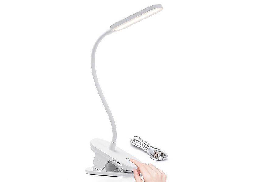 Aigostar LED Klemmtischleuchte LED Klemmlampe Wiederaufladbare USB-Leselamp günstig online kaufen