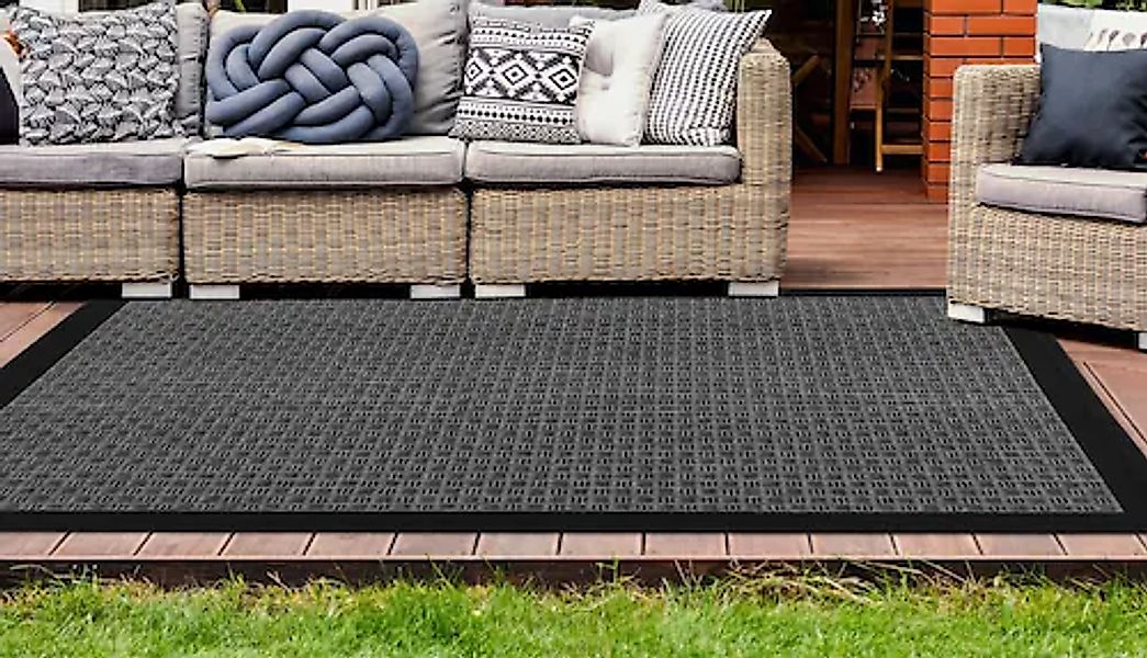 my home Teppich »Vidal«, rechteckig, 5 mm Höhe, In- und Outdoor geeignet, W günstig online kaufen