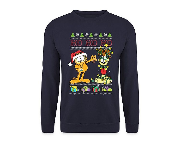 Spreadshirt Sweatshirt Garfield Und Odie Hohoho Ugly Christmas Weihnachten günstig online kaufen